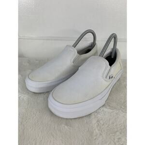 Vans Classic Slip-On White Canvas Men's 5.5 / Women’s 7 Sneakers